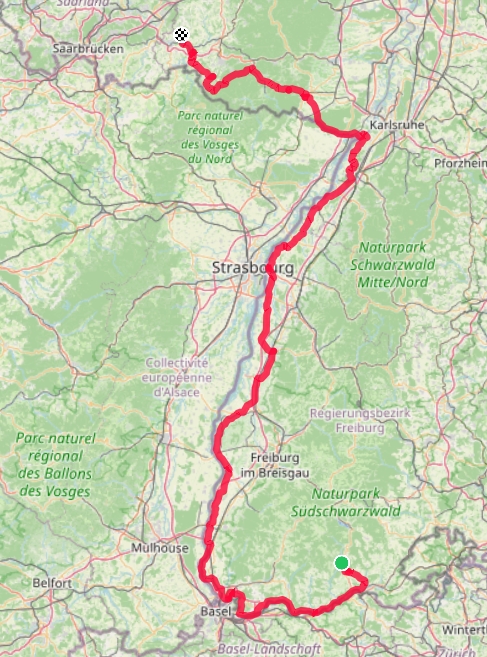 Streckenverlauf Tag 4